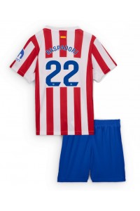 Atletico Madrid Giacomo Raspadori #22 Jalkapallovaatteet Lasten Kotipeliasu 2025-26 Lyhythihainen (+ Lyhyet housut)